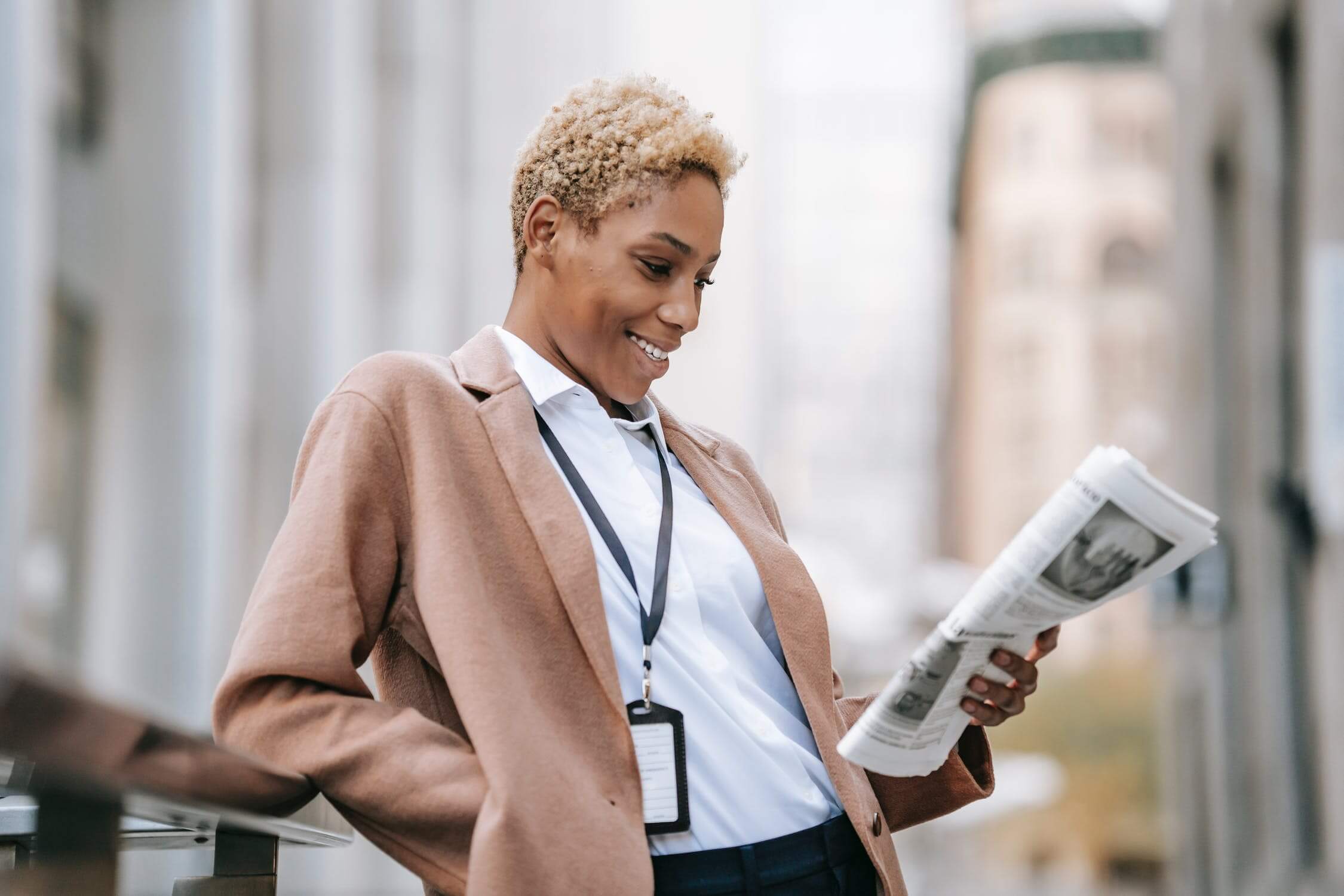 woman reading newspaper (1)